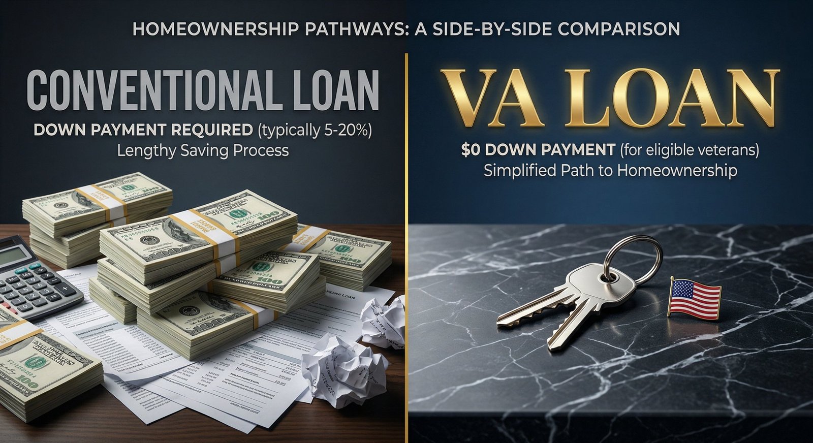 VA Loan Myths debunked graphic